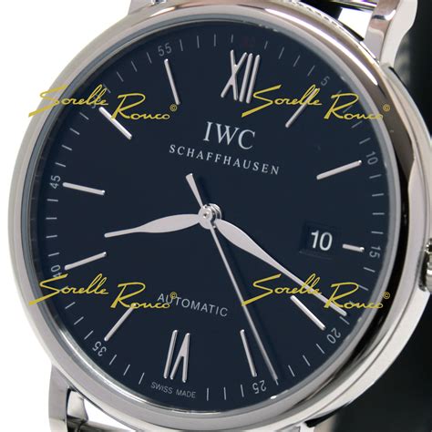 iwc portofino quadrante nero|IWC Pilot Fliegerchronograph quadrante dial nero black.